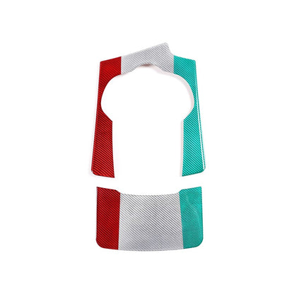 Tri-Color Real Carbon Fiber Center Cup Holder Trim For Alfa Romeo Stelvio 17-19 8