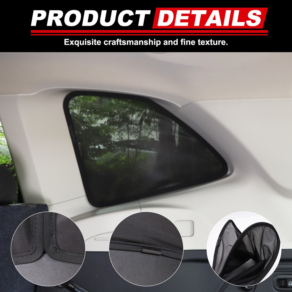 Rear Tailgate Window Mesh Screen Sun Shade Cover For Subaru Forester SK 2019‑24 3