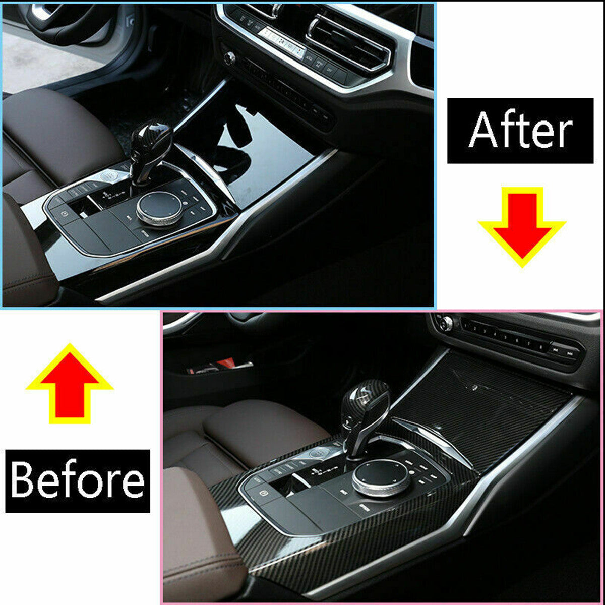 Carbon Fiber ABS interior Trim Cover Set For BMW 3/4 Series G20 G21 G22 2020-UP 4
