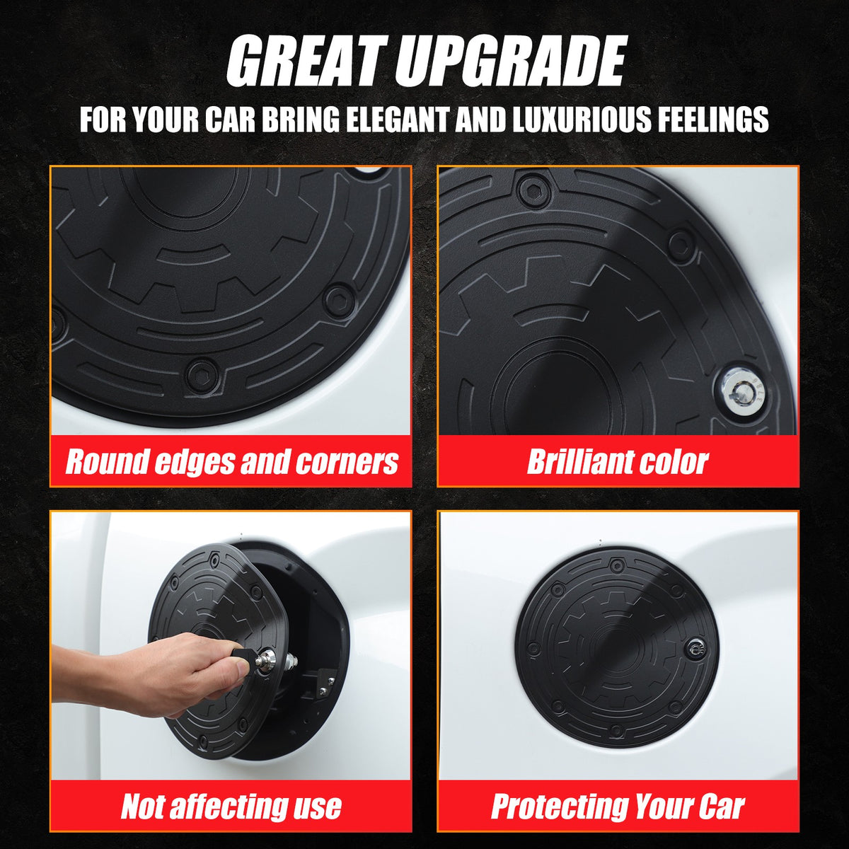 Aluminum Alloy Fuel Tank Anti-Theft Lock Cover Gas Cap For Toyota Tundra 22+ US 11