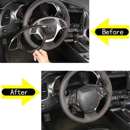 ABS Carbon Fiber Interior Center Console Panel Trim Set For Corvette C7 2014-19 - Variants 1-5 13