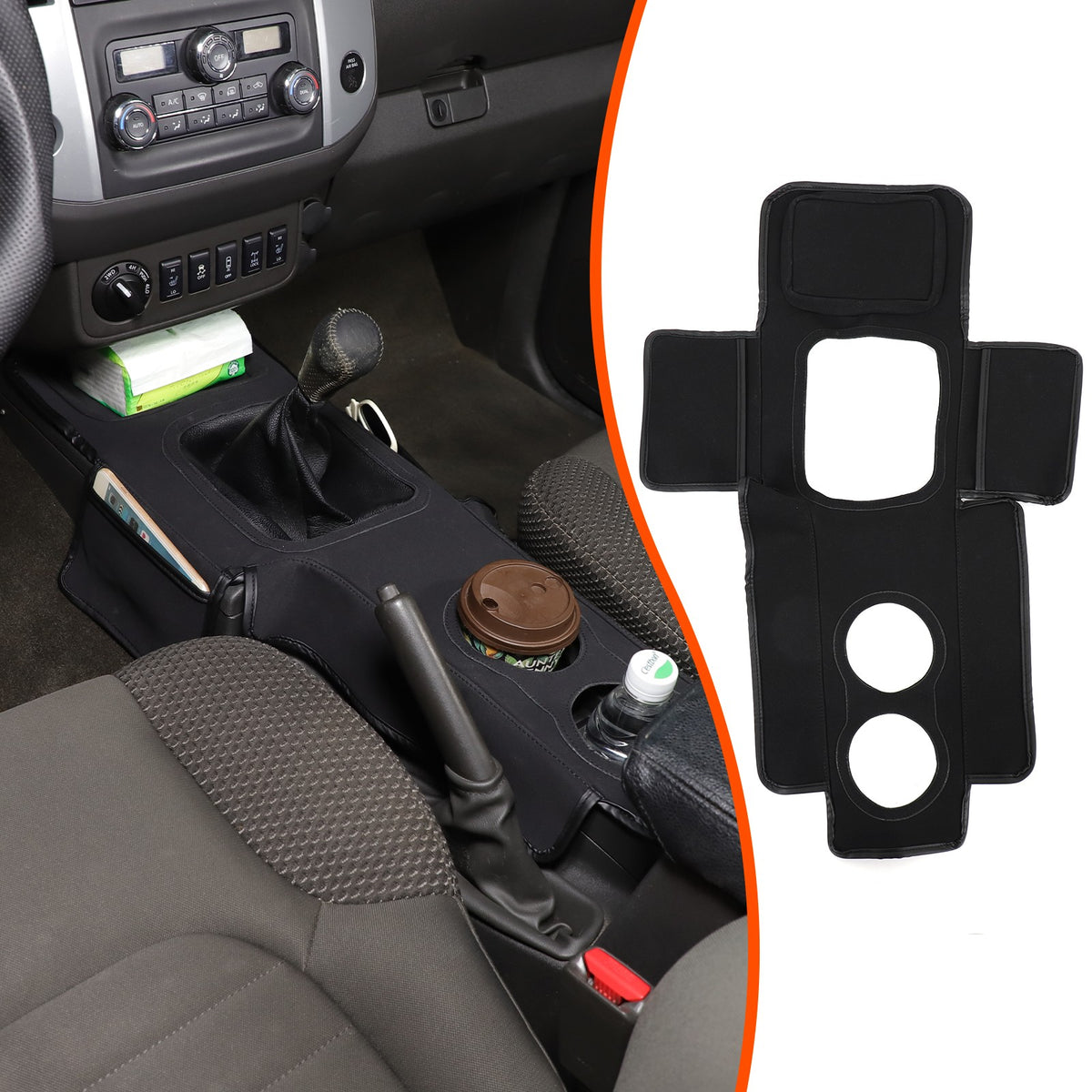 Suede Cloth Center Console Gear Shift Trim Cover For Nissan Frontier 2013-21 US 1