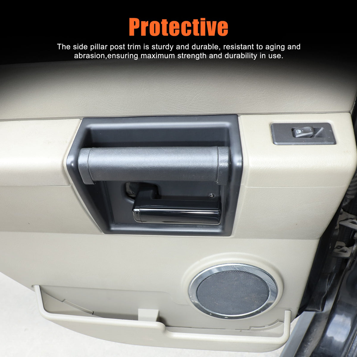 Glossy Piano Black ABS Interior Door Handle Trim For Hummer H2 2003-2007 US 14