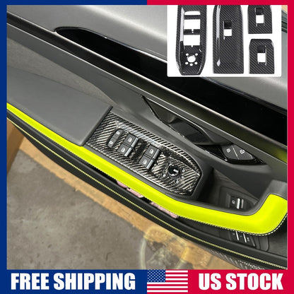 Real Carbon Fiber Window Lift Switch Panel Trim For Lamborghini URUS/SE 18-21 US 1