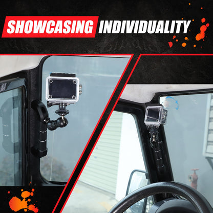 Black Aluminum A-Pillar Handle Cam Mount For Land Rover Defender L316 2004-2018 10