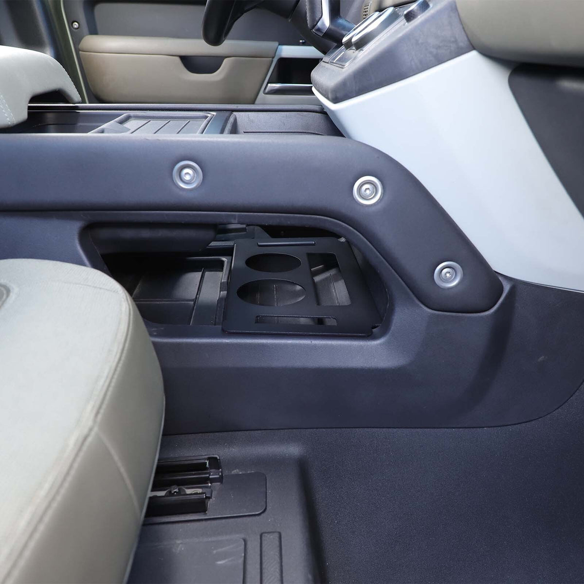 Alloy Lower Centre Console Cup holder Box For Land Rover Defender L663 20-24 US 23