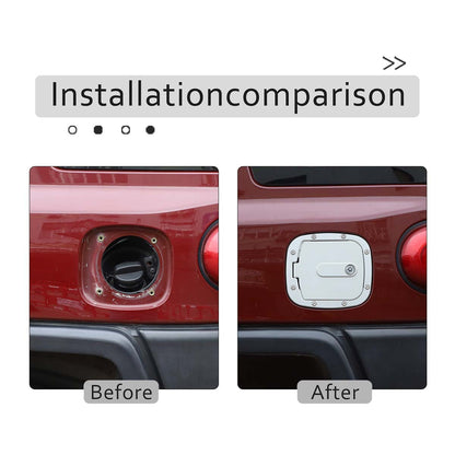 Silver Locking Fuel Door Gas Tank Cap Cover Aluminum For Toyota FJ Cruiser 07-21 4