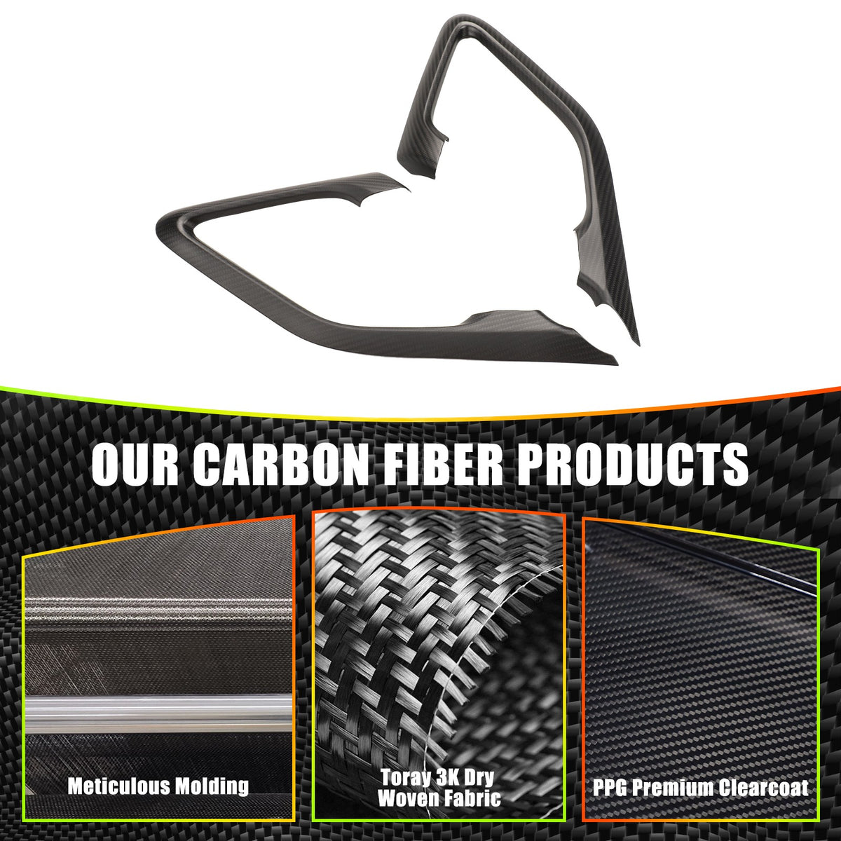 Matte Real Carbon Fiber Inner Door Handle Trim For Nissan GTR R35 2008‑2016 17