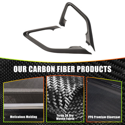 Matte Real Carbon Fiber Inner Door Handle Trim For Nissan GTR R35 2008‑2016 17