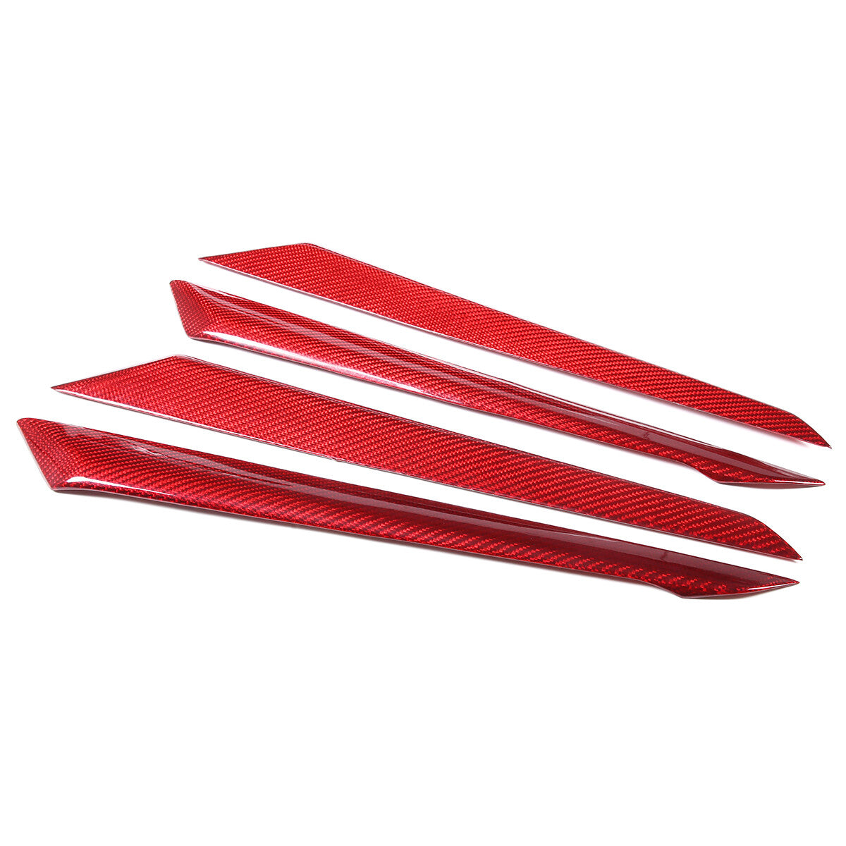Red Carbon Fiber Inner Door Panel Trim Cover Strip For Maserati Ghibli 2014-2021 8