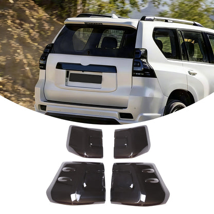 Smoked Black Tail Light Lamp Cover Trim For Toyota Land Cruiser Prado 18-22 2