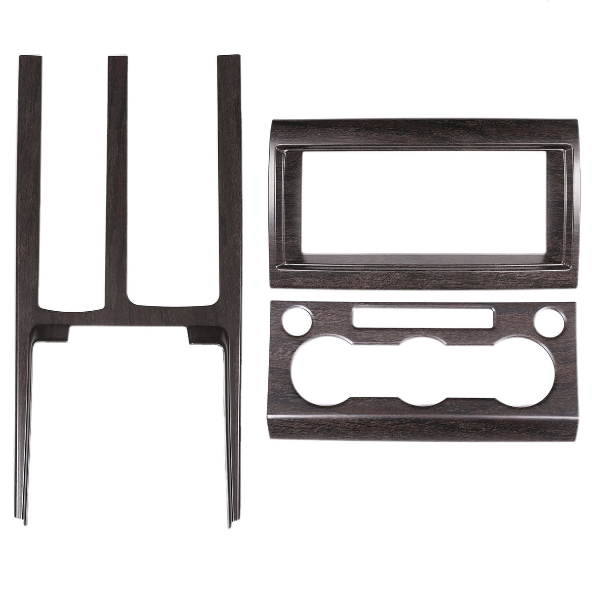 3pcs Wood Grain Center Console Trim Kit For Land Rover Discovery 5 L462 2017-20 1