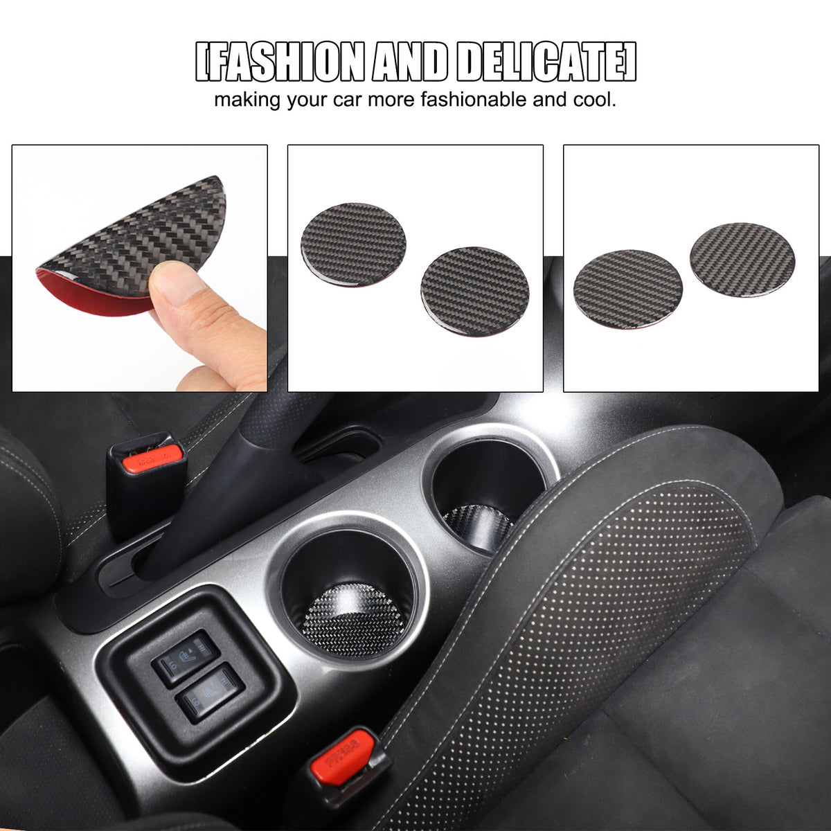 Soft Carbon Fiber Interior Center Console trim Sticker For Nissan Juke 2011-2019 181