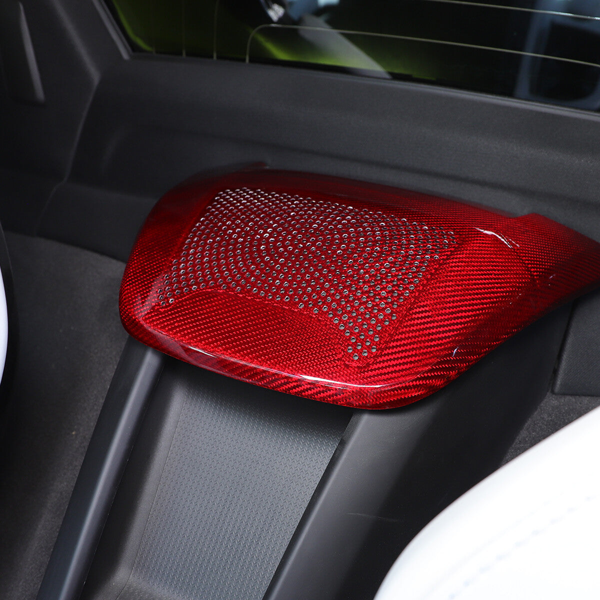 Red Real Carbon Rear Speaker Cover For Corvette C8 C8 Convertible 2LT 3LT 20-26 14