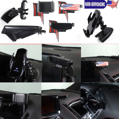 Center Console Interior Dashboard Phone Holder Mount Bracket For Corvette C8 20+ 1