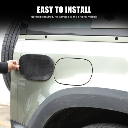 Real Dry Carbon Fiber Fuel Tank Cap Trim Cover For LR Defender L663 2020-25 6