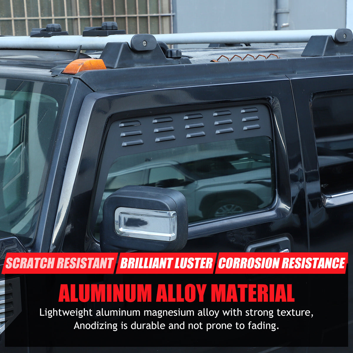 Front Door Window Louver Air Vent Panel Trim Cover For Hummer H2 2003-2009 US 14