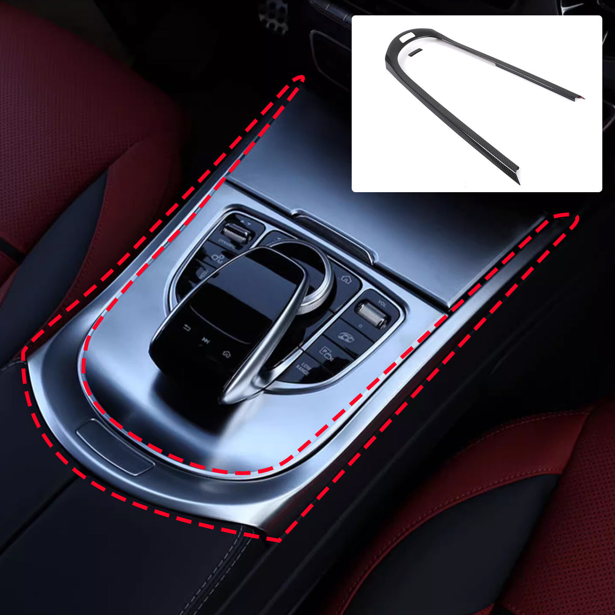 Real Carbon Fiber Center Console Gear Shift Trim For Benz G-Class W465 2025 US 14