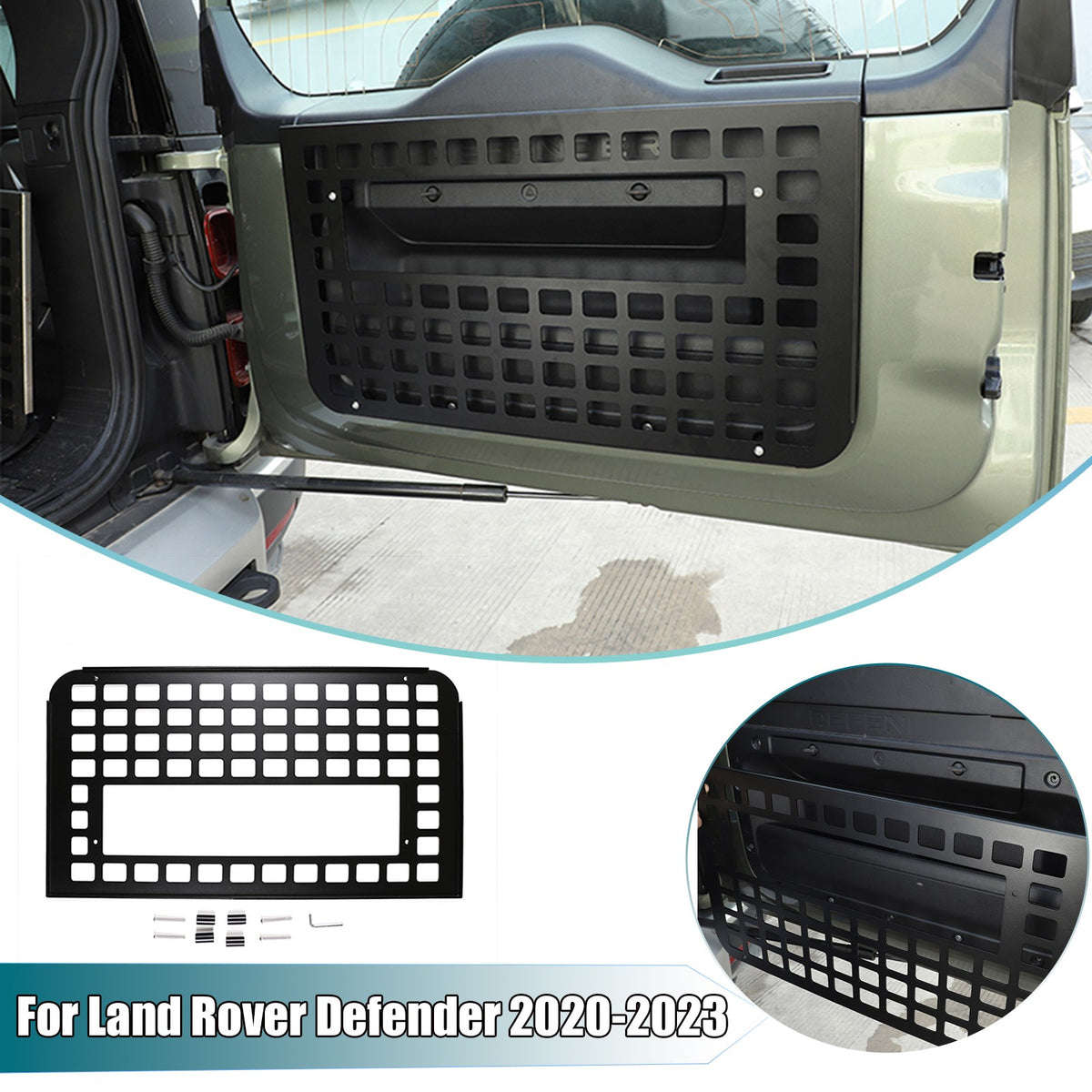 Rear Door Tailgate Table Storage Shelf Molle Panel For LR Defender L316 20+ 1