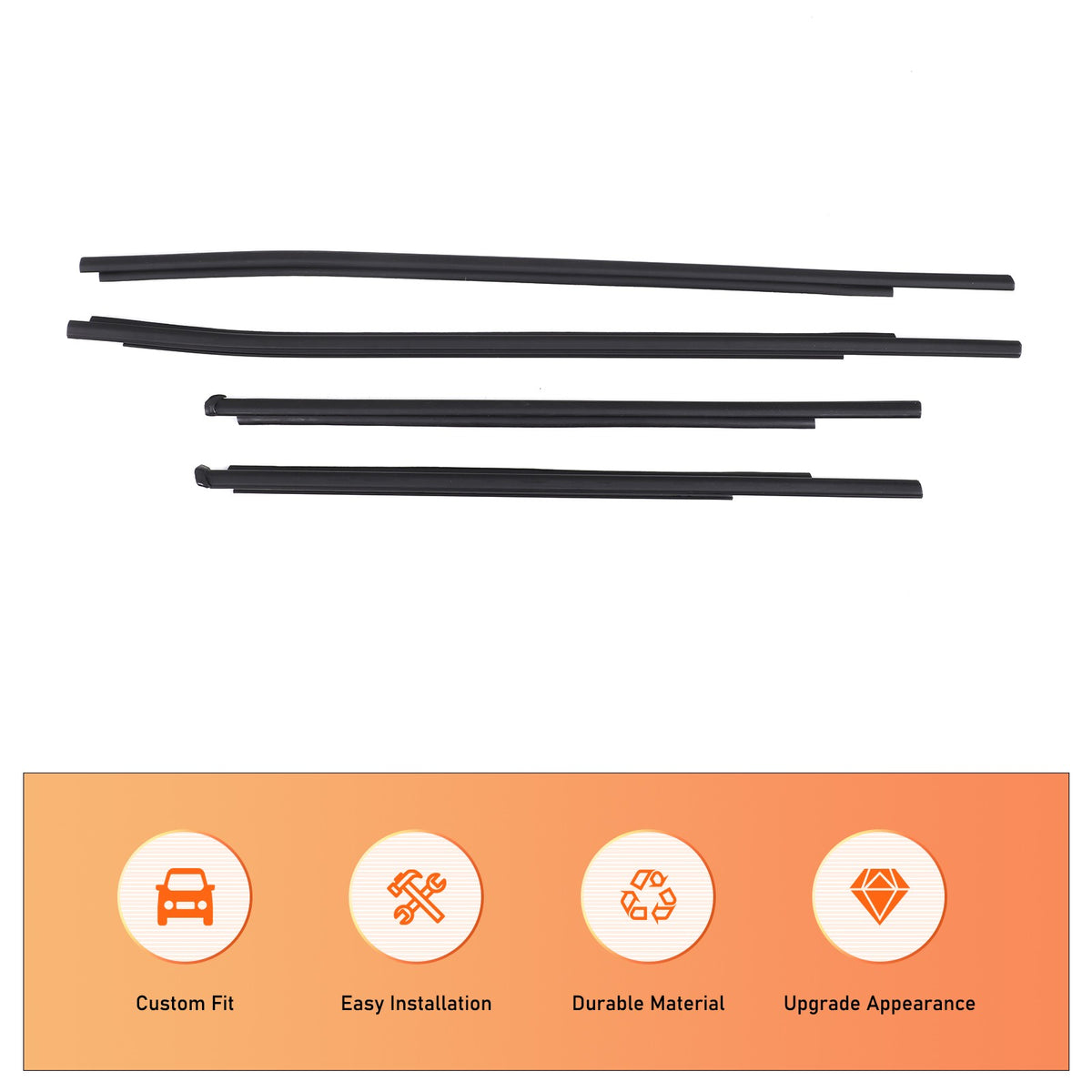 Replacement Window Belt Molding Weatherstrip Seal Trim For Toyota Hilux 2016-20 7