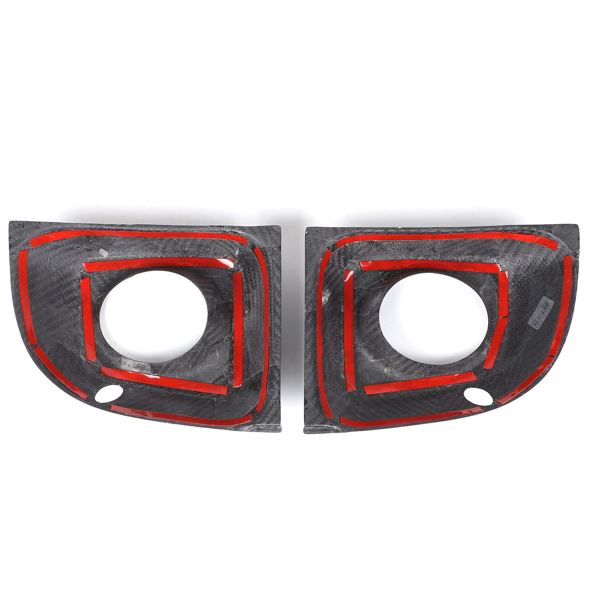Real Carbon Fiber Front Fog Light Frame Trim For Fiat 500 312 2011-2015 7