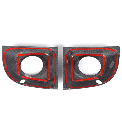 Real Carbon Fiber Front Fog Light Frame Trim For Fiat 500 312 2011-2015 7