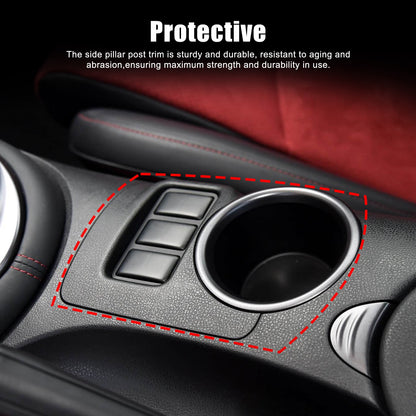 Real Carbon Fiber Center Console Cup Holder Trim For Nissan 370Z Z34 2009-2020 13