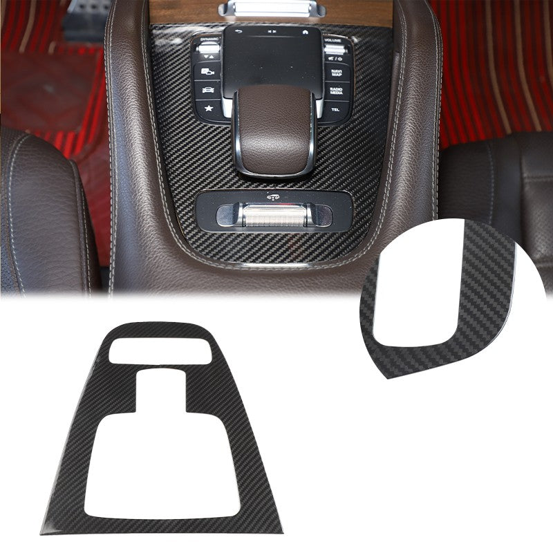 Real Carbon Fiber Gear Shift Panel Trim Cover For Benz GLE V167/GLS X167 2020+ 4