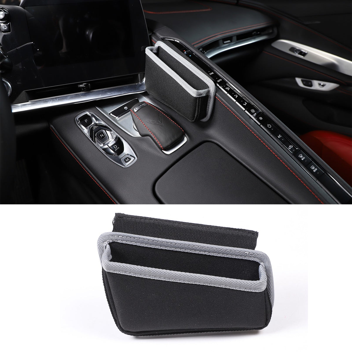 Center Console Seat Frunk Rear Trunk Storage Bag Tray For Corvette C8 20-26 6