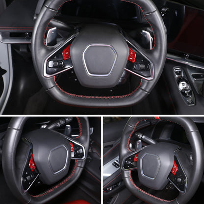 Red Real Carbon Fiber Interior Full Decor Cover Trim Kit for Corvette C8 2020-25 - Variants 26-30 5