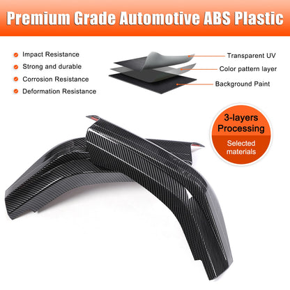 Carbon Fiber ABS Front Bumper Corner Molding Trim For Toyota RAV4 XA60 2026+ 7