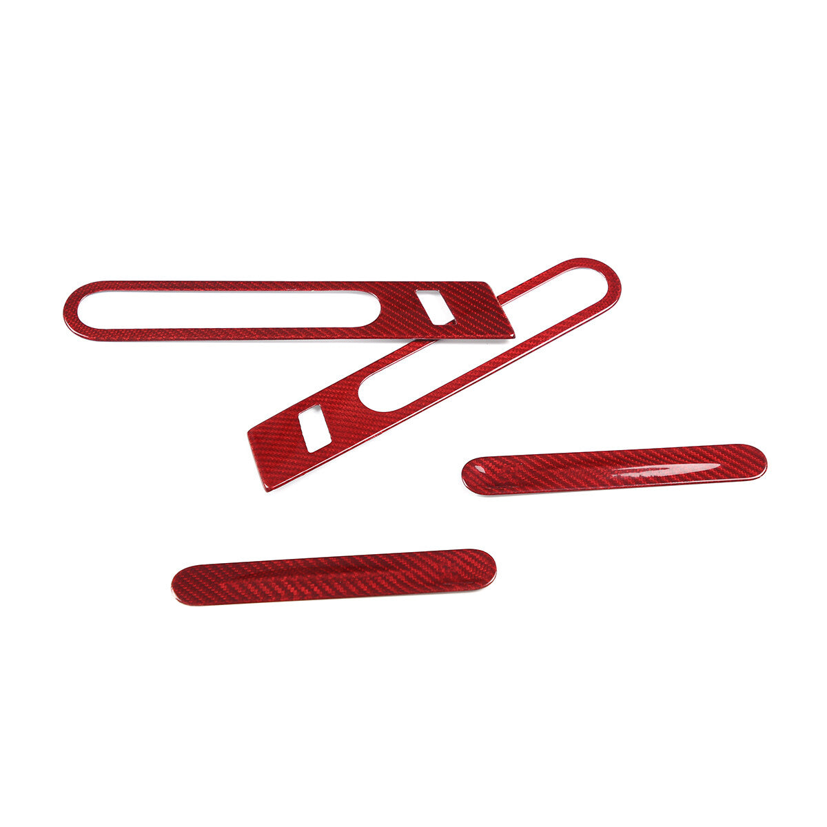 Red Carbon Fiber Exterior Car Door Handle Cover Trim For Nissan GTR R35 2008-16 7