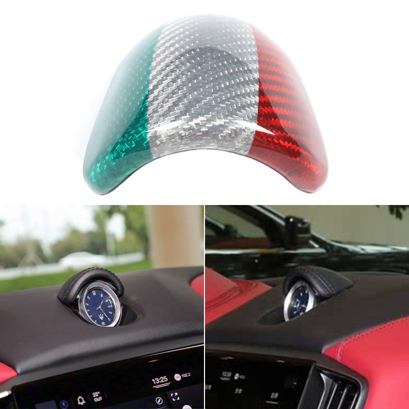Tri-Color Center Console Clock Cover Trim For Maserati Ghibli M157 2014-2022 1
