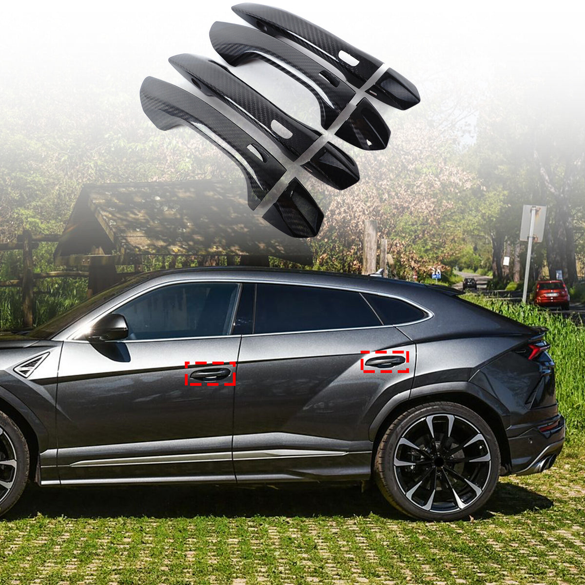 Real Carbon Fiber Exterior Full Cover Trim Set For Lamborghini URUS 2018-2023 2