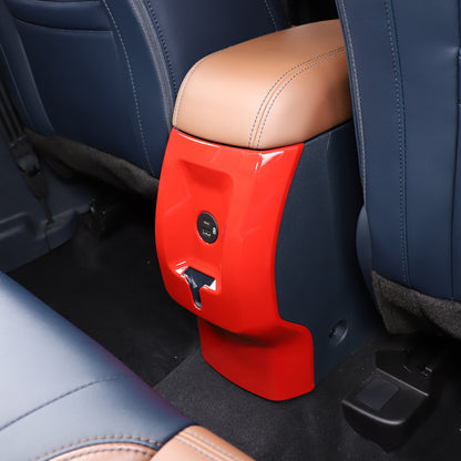 Red Interior Rear Air Outlet Vent Trim Cover Fram For Ford Maverick 2022-23 US 4