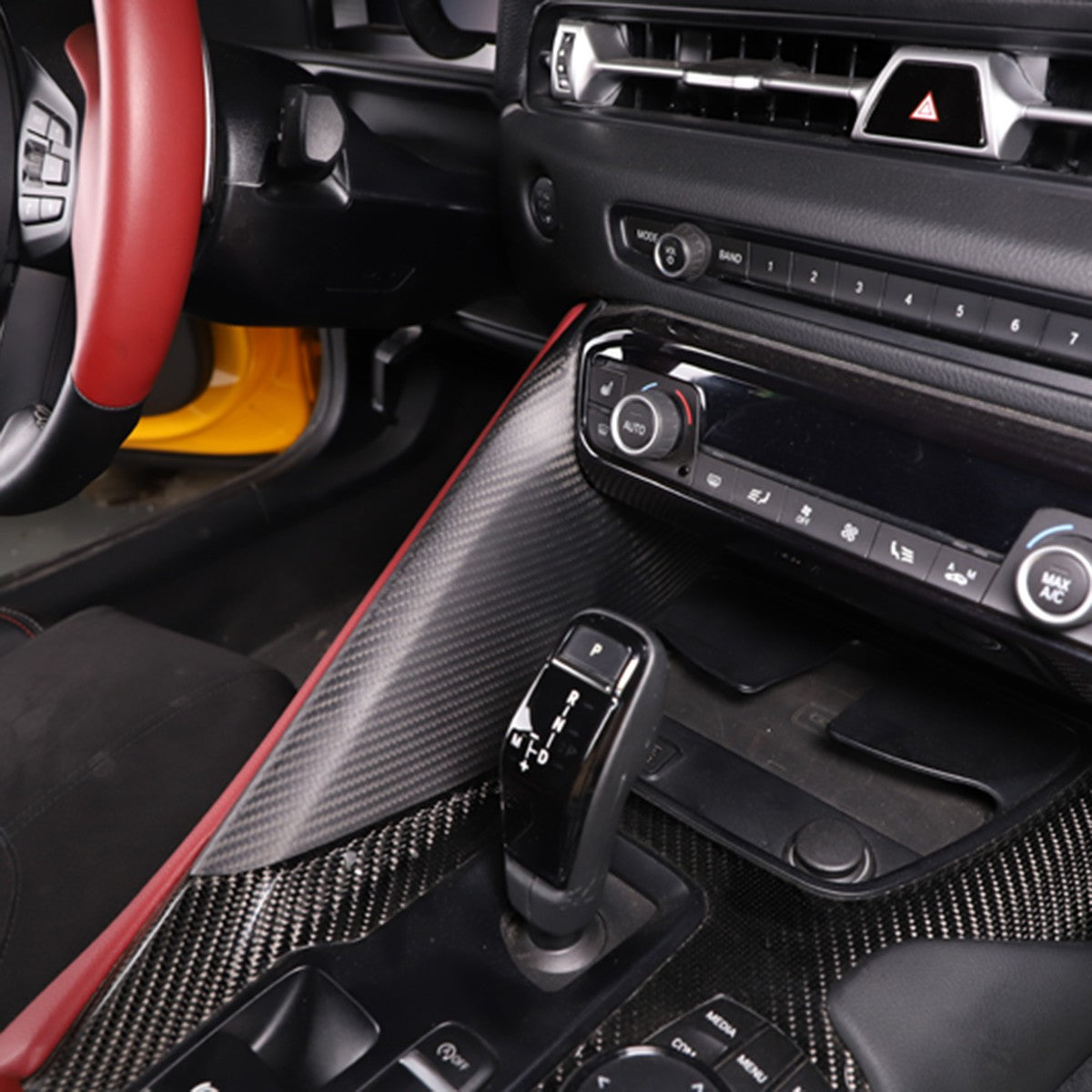 Matte Real Carbon Fiber Interior Trim Cover Accessories For Toyota Supra A90 19+ 85