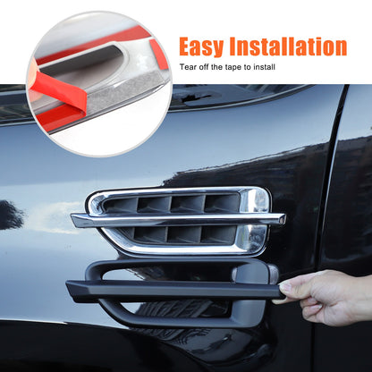 ABS Matte Black Side Air Fender Vent Trim For Cadillac Escalade 2007-2014 8