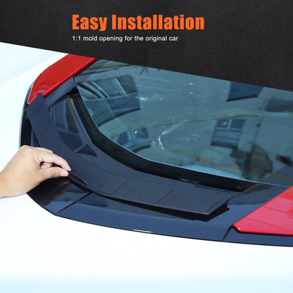 ABS Sport Red Rear Hood Wash Waterproof Cover For Corvette C8 2020+ 15