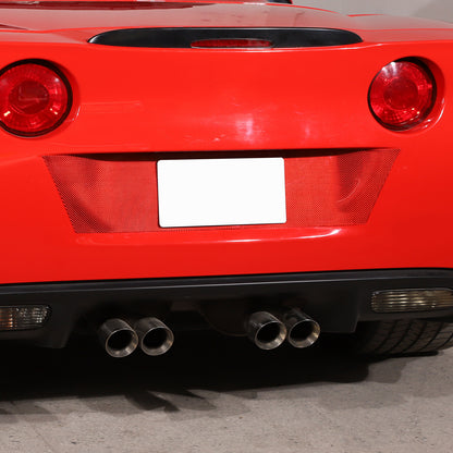 Red Carbon Fiber Rear License Plate Bottom Trim Panel For Corvette C6 2005-2013 10