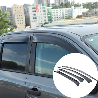 Black Window Rain Guards Visor Rain Guard Wind Deflectors For Nissan Titan 16-23 3