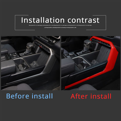 Sport Red ABS Center Console Gear Shift Outer Trim For Toyota Tundra/Sequoia 22+ 4