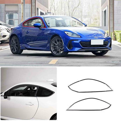 Carbon fiber Steel Car Window Strip Cover Trim For Subaru BRZ 22 US 7
