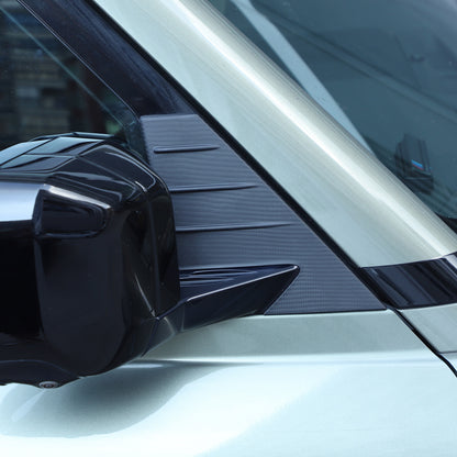 Matte Real Carbon Fiber Window Triangle A-Pillar Cover For LR Defender 2020-24 1