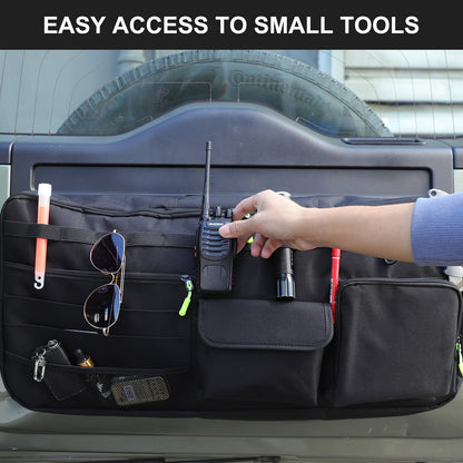 Rear Door Tailgate Trunk Storage Bag Cargo Tool For LR Defender L663 2020-24 13