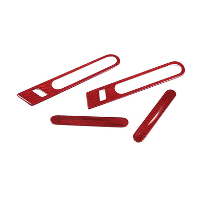 Red Carbon Fiber Exterior Car Door Handle Cover Trim For Nissan GTR R35 2008-16 5
