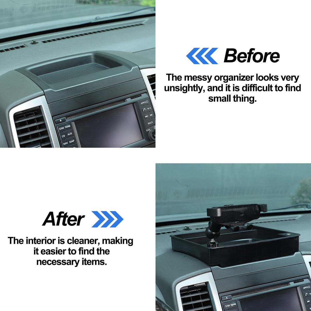 Dashboard Storage Box Organizer Phone Holder For Nissan Frontier 09-17 US 24