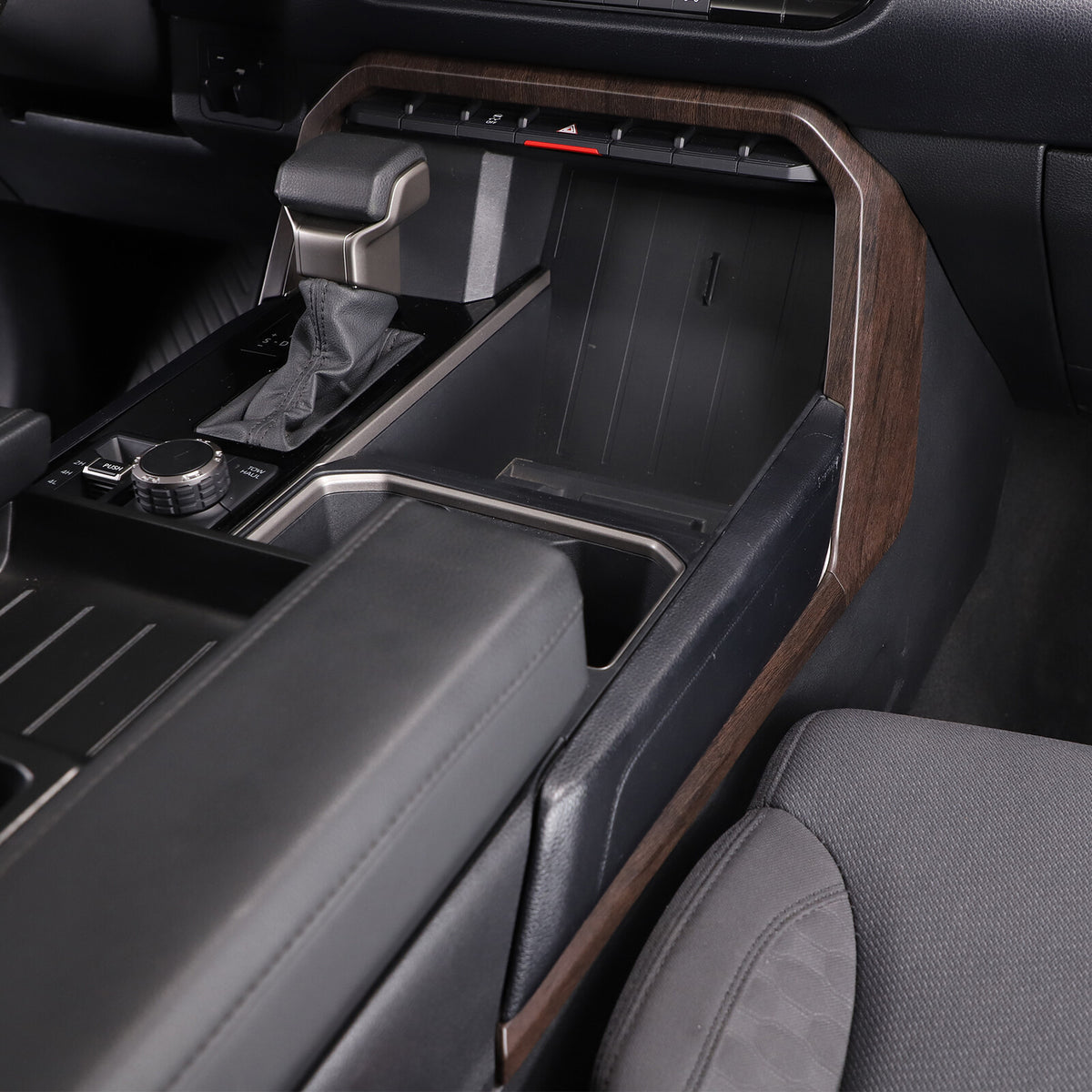 Oak Grain ABS Center Console Side Trim For Toyota Tundra Sequoia 2022-2026 US 3