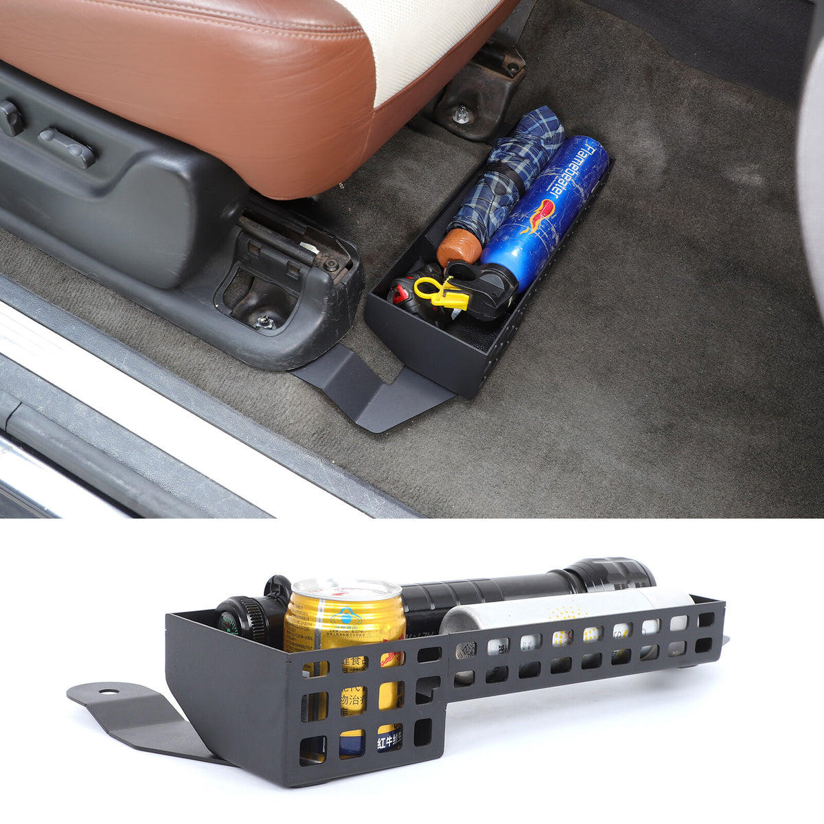 Alloy Passenger Seat Under-seat Storage Basket Tray For Cadillac Escalade 07-14 19