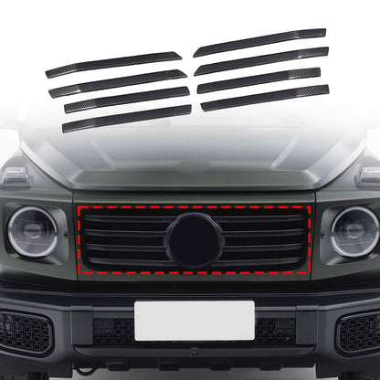 Real Carbon Fiber Front Bumper Grille Trim Kit For Benz G-Class G550 W465 2025+ 2