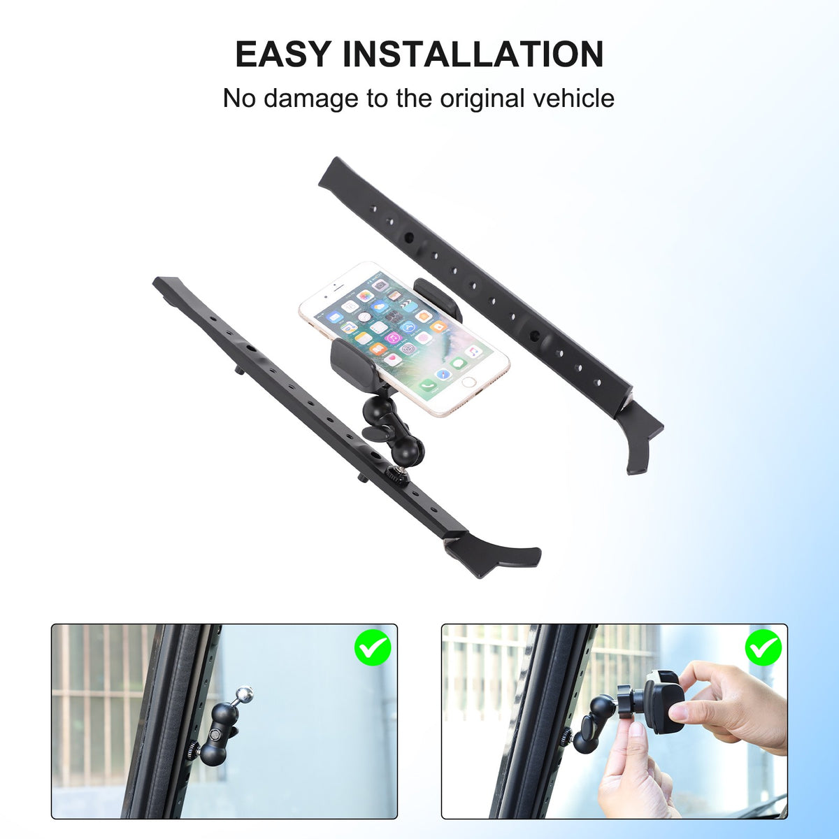 A-Pillar Mount Holder Bracket Clip For Land Rover Defender L316 2004-2018 5